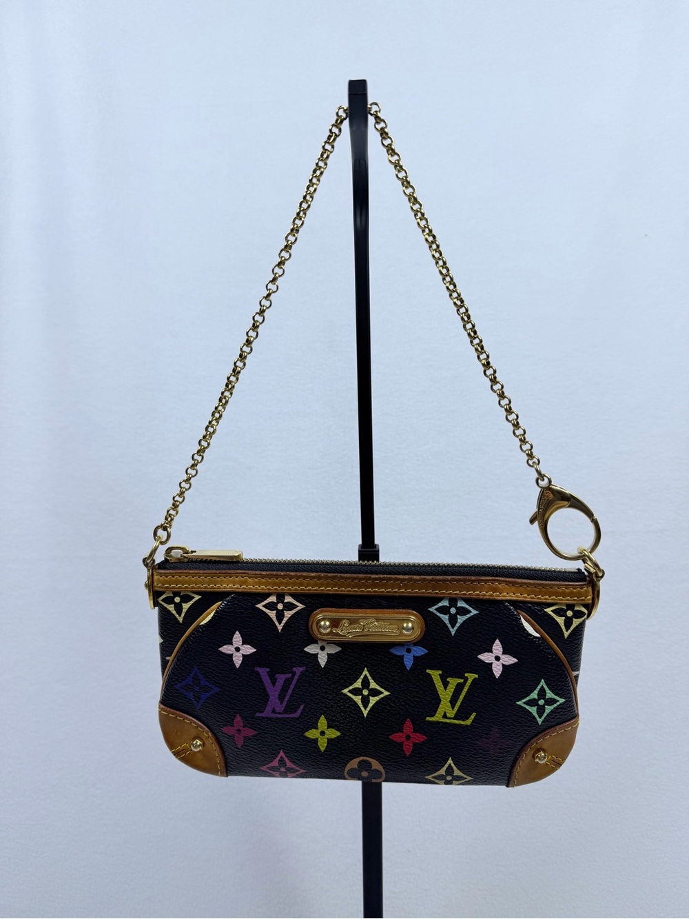 Louis Vuitton Monogram Multicolor Murakami Black Milla Pochette MM Full Set - Picture 2 of 16